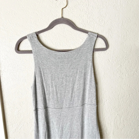 Athleta Dress Women's Small Santorini Gray Midi Modal Stretch Minimalist Travel - Picture 3 of 9